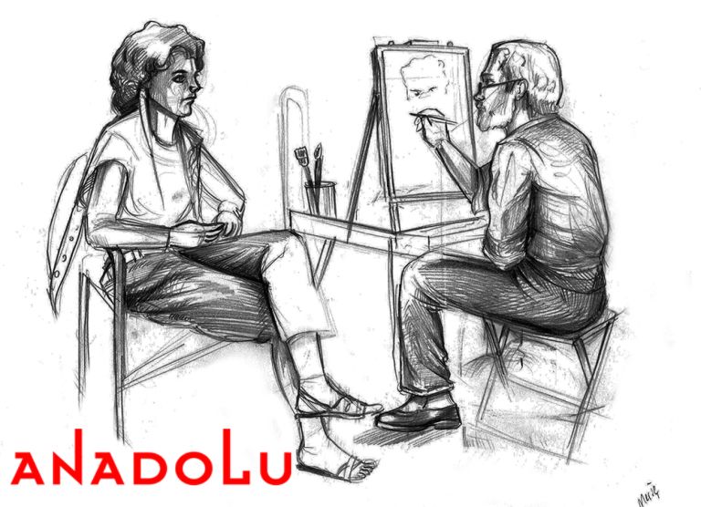 İstanbul Karakalem Çizim Çalışması